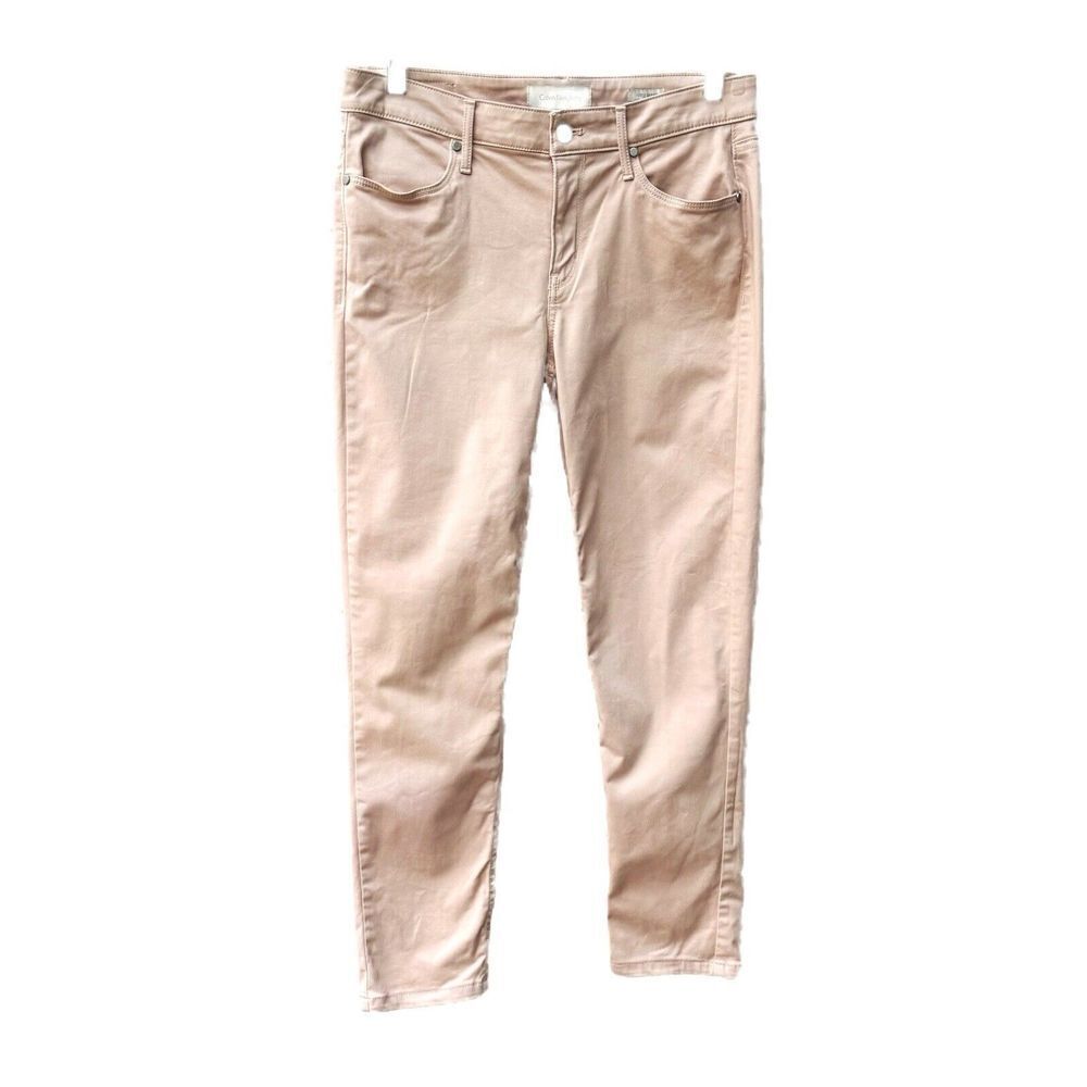 Calvin Klein Jeans Women's Sz 10 Pink Ankle Skinny Ultra Soft Stretch